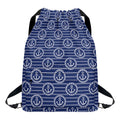 Nautical Anchor Pattern Print Drawstring Backpack
