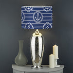 Nautical Anchor Pattern Print Drum Lamp Shade