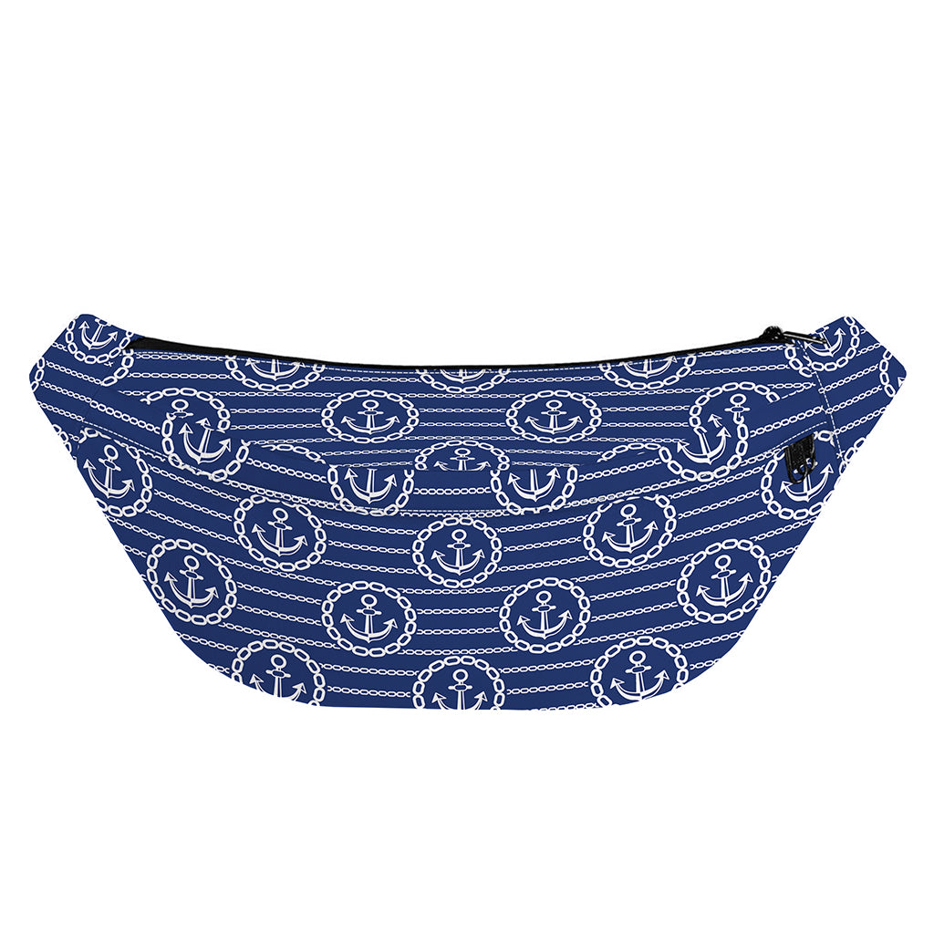 Nautical Anchor Pattern Print Fanny Pack