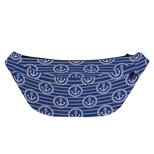 Nautical Anchor Pattern Print Fanny Pack