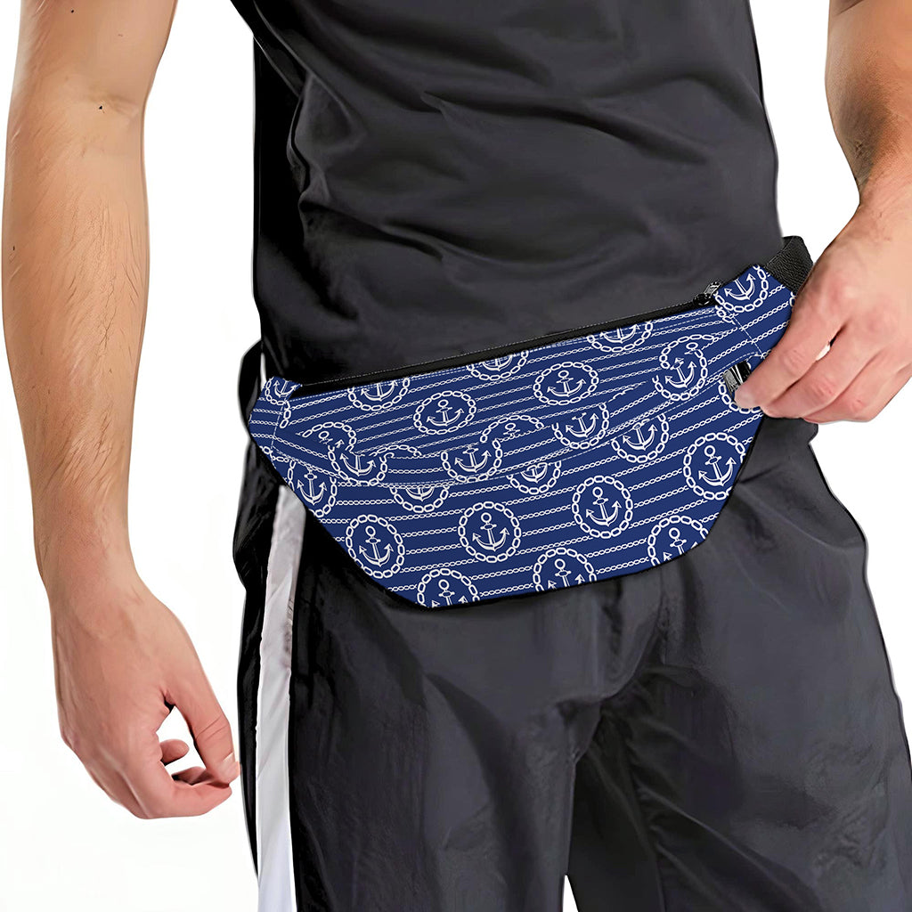 Nautical Anchor Pattern Print Fanny Pack