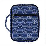 Nautical Anchor Pattern Print Front Pocket Bible Bag