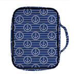 Nautical Anchor Pattern Print Front Pocket Bible Bag