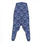 Nautical Anchor Pattern Print Hammer Pants