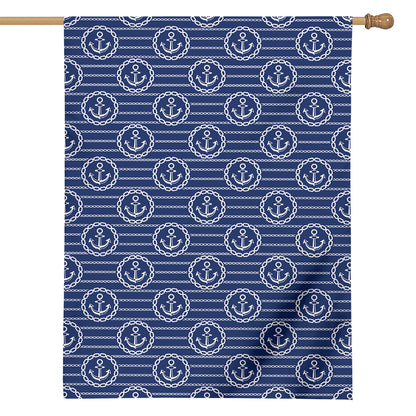 Nautical Anchor Pattern Print House Flag