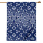 Nautical Anchor Pattern Print House Flag