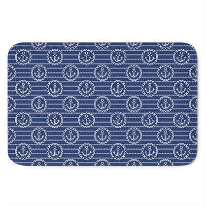 Nautical Anchor Pattern Print Indoor Door Mat