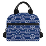 Nautical Anchor Pattern Print Insulated Lunch Bag