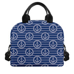 Nautical Anchor Pattern Print Insulated Lunch Bag
