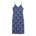 Nautical Anchor Pattern Print Jersey Midi Cami Dress