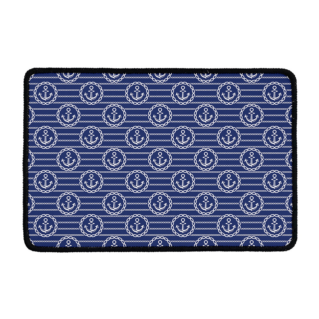 Nautical Anchor Pattern Print Kitchen Mat