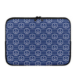 Nautical Anchor Pattern Print Laptop Sleeve