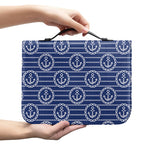 Nautical Anchor Pattern Print Leather Bible Cover