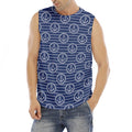 Nautical Anchor Pattern Print Men's Fitness Tank Top