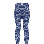 Nautical Anchor Pattern Print Men's leggings