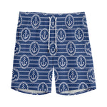 Nautical Anchor Pattern Print Men's Sports Shorts