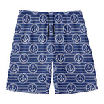 Nautical Anchor Pattern Print Men's Swim Trunks