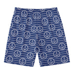 Nautical Anchor Pattern Print Men's Swim Trunks