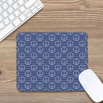 Nautical Anchor Pattern Print Mouse Pad