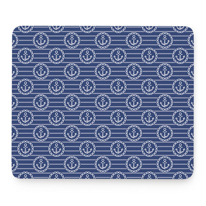 Nautical Anchor Pattern Print Mouse Pad