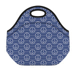 Nautical Anchor Pattern Print Neoprene Lunch Bag