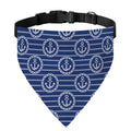 Nautical Anchor Pattern Print Over The Collar Dog Bandana