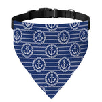 Nautical Anchor Pattern Print Over The Collar Dog Bandana