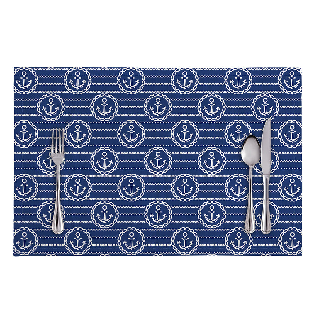Nautical Anchor Pattern Print Placemat