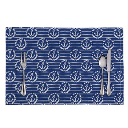 Nautical Anchor Pattern Print Placemat