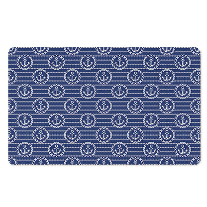 Nautical Anchor Pattern Print Polyester Doormat