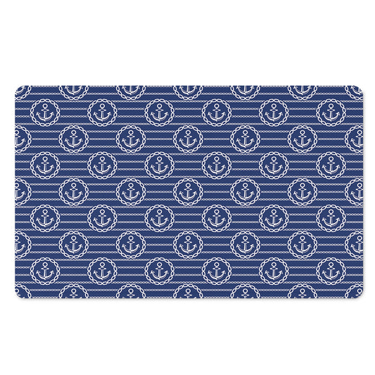 Nautical Anchor Pattern Print Polyester Doormat