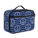 Nautical Anchor Pattern Print Portable Lunch Bag