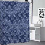 Nautical Anchor Pattern Print Premium Shower Curtain