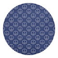 Nautical Anchor Pattern Print Round Blanket