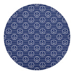 Nautical Anchor Pattern Print Round Blanket