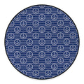 Nautical Anchor Pattern Print Round Floor Mat