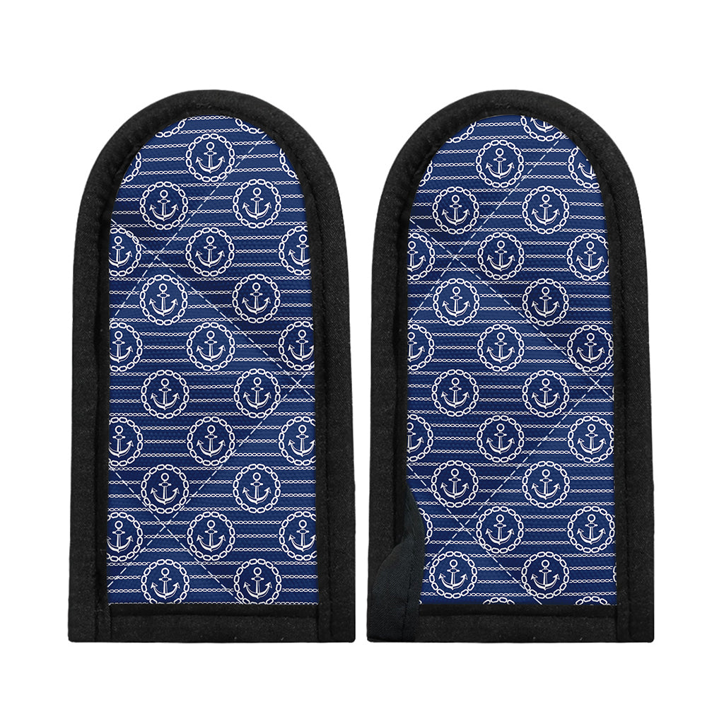 Nautical Anchor Pattern Print Skillet Handle Cover