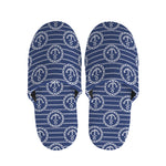 Nautical Anchor Pattern Print Slippers