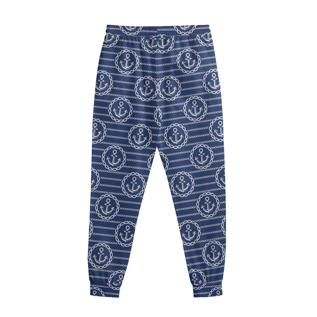 Nautical Anchor Pattern Print Sweatpants