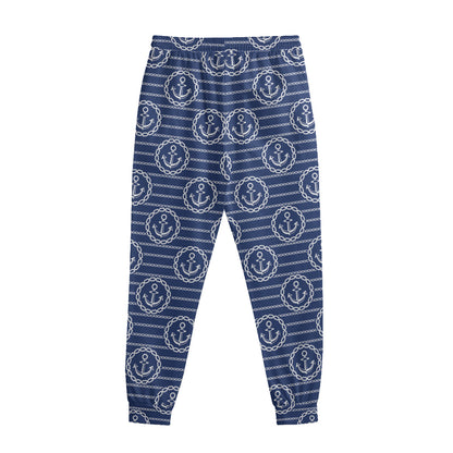 Nautical Anchor Pattern Print Sweatpants