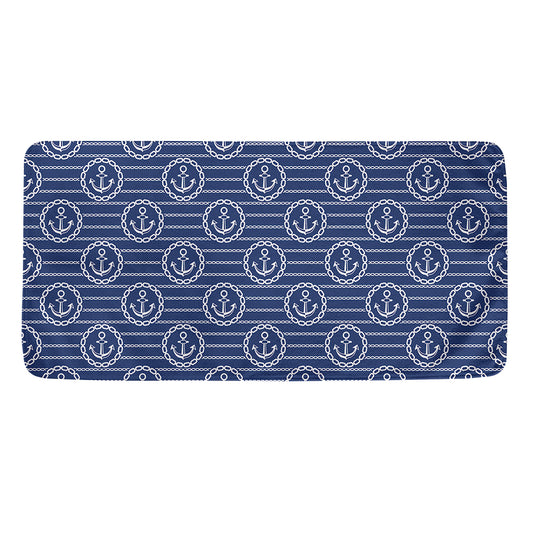 Nautical Anchor Pattern Print Towel