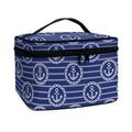 Nautical Anchor Pattern Print Travel Makeup Bag