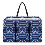 Nautical Anchor Pattern Print Utility Tote Bag
