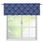 Nautical Anchor Pattern Print Window Valance