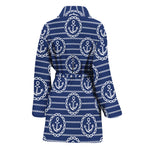 Nautical Anchor Pattern Print Women's Bathrobe