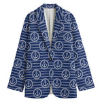 Nautical Anchor Pattern Print Women's Blazer