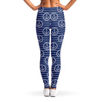 Nautical Anchor Pattern Print Women's Leggings