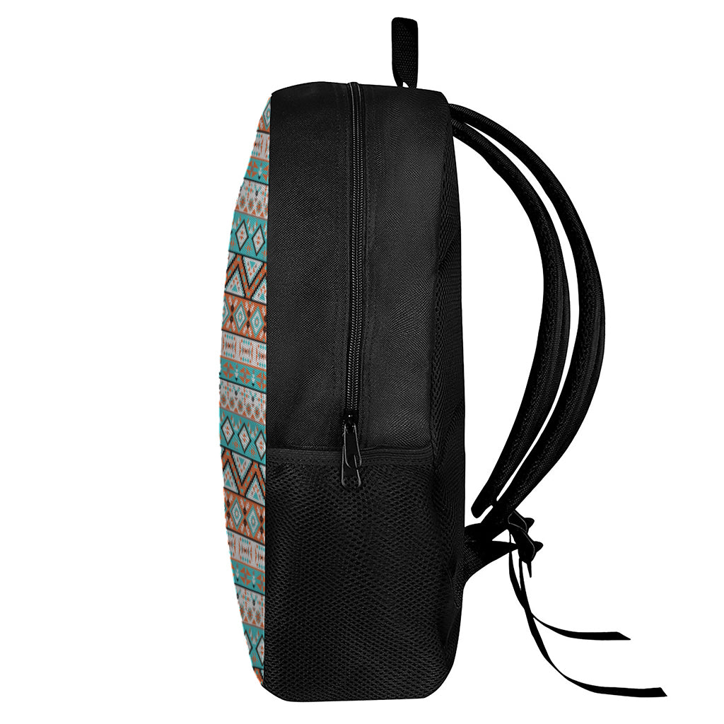 Navajo Geometric Pattern Print 17 Inch Backpack