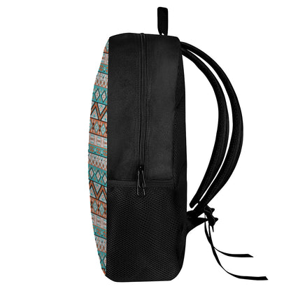 Navajo Geometric Pattern Print 17 Inch Backpack