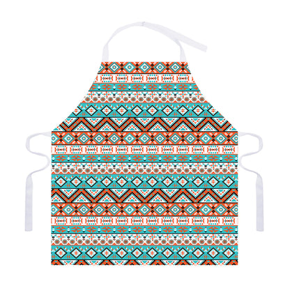 Navajo Geometric Pattern Print Adjustable Apron